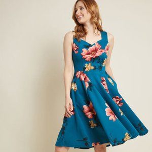 Modcloth Measured Magnificence Fit & Flare Dress